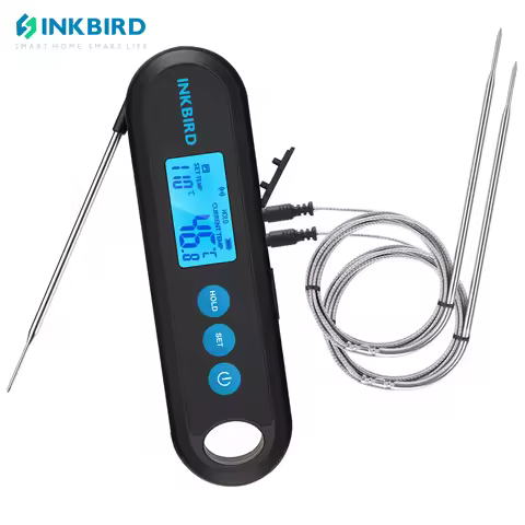 INKBIRD Digital Meat Thermometer With 2 External Probes IHT-2PB Backlight Display 2 Sec Instant Read