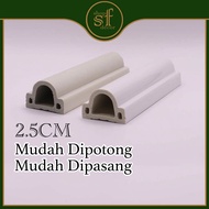 Wainscoting PVC DIY 2.5cm [Panjang 145cm][READY STOCK]