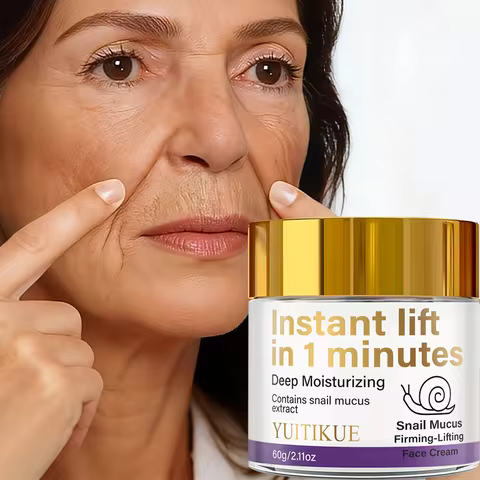 Snail Mucin Firming Cream Instantly Lifts Within 1 Minute, Deeply Moisturizes, and Contains Snail Mu