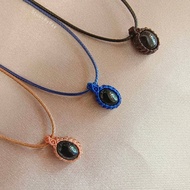 Star Stone Pendant Necklace Tektite