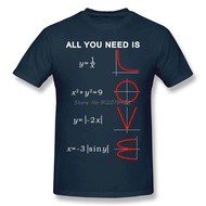 2025 new Geometric Algebra Equation Graphic T-shirt Love Math Science Problem T-shirt Plus Pure Cott