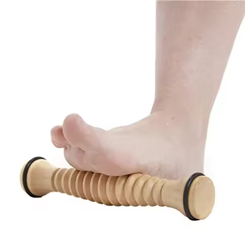 Wooden Massager Body Back Wooden Foot Roller, Foot Massager for Plantar Fasciitis, Stress Relief, Re