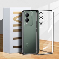 Jingsanc Ốp trong suốt cho Vivo y17s vỏ điện thoại TPU Silicon mềm mạ điện kính trong suốt vỏ lưng b