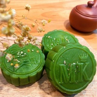 [MK] ~ Snowskin Pandan White Lotus Mooncake (Low Sugar)