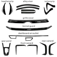 Vemart perodua Axia new 2023-2024 car GLOSSY black accessories Axia baru