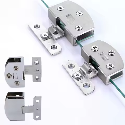 Glass Door Hinge Clamps Stainless Steel Wine Cabinet Bread Cabinet Cupboard Cabinet Gate Clip Door H