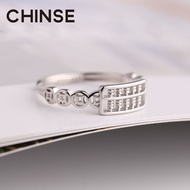 Qingse S925 sterling silver wishful thinking ring for women Index Color S925 sterling silver Ruyi Abacus ring Female Niche Personality Money Money Coin Index Finger ring Fashion Chinese Style#24429
