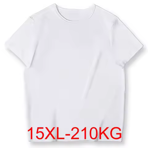 Summer men Oversized t-shirt Bust 186cm 15XL 14XL 13XL 12XL 11XL 10XL Weight 210kg Plus size Men t-s