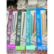 (1 PACK) V-Tec 2B Wooden Pencil / V-Tec Pencil Graphite 2B 1 Pack