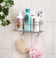 免鑽孔無痕貼片不鏽鋼收納架　衛生紙架浴室置物架瓶罐架沐浴乳架