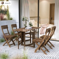 Occasional Table and Chair Balcony Folding Table Small Table and Chair Set Outdoor Portable Internet