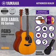 Yamaha Red Label FGX5 Full Solid Dreadnought Acoustic Electric Guitar with Hardcase - Natural