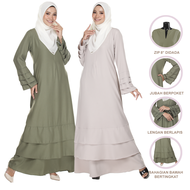 Jubah Muslimah Moden AMEENA / Women Muslim Robe, Murah, Labuh, Plus Size, Wudhu &amp; Nursing Friendly, YULIAQARIRA
