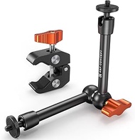 K&F CONCEPT 9.8" Magic Arm Clamp Kit with 1/4" & 3/8" Thread Screw 360° Ball Heads Articulating Magi