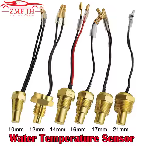 Universal 12V/24V Car Truck Digital Water Temperature Sensor Sender 50K Head Plug Temp Sensor 10MM 1