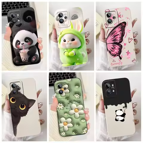 For Realme GT2 Pro Case RMX3301 Cute Fashion Cartoon Cover Shockproof Phone Case For Realme GT 2 Pro