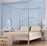 Stainless Steel Bed Canopy Frame, Mosquito Net Bracket for Four Corner Bed, Bed Canopy Post, Fit for Twin/Full/Queen/King Size Bed, Include Bed Frame Anti Shake Tool (Color : 25mm, Size : 1.