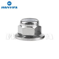 Wanyifa น็อตไทเทเนียม 1 ชิ้น M6 M8 M10 M12 M14 น็อตล็อคหน้าแปลนไนลอนสำหรับจักรยานยนต์รถยนต์โลหะผสมไท
