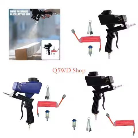 Q5WD Ergonomic Sandblasting Guns 90Psi Portable Sand Blasters for Precise Sprayings on Metal and Sto