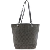 二手 Gucci GG 黑色牛仔布手提包 31244。可單肩背或手提。 A5 尺寸。女士款。