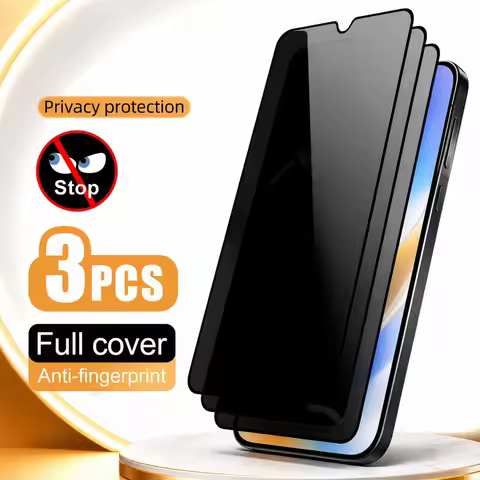 3PCS Privacy Tempered Glass For HUAWEI Y9 (2018) Y9 (2019) Y9 Prime (2019) Anti Spy Screen Protector