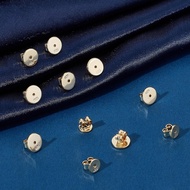 NICENEEDED 10 Pairs Locking Earring Backs for Studs, 14K Gold Earring Backs for Droopy Ears Hypoalle