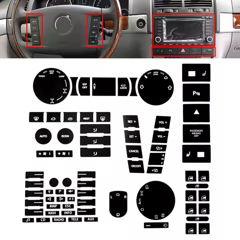 For Volkswagen VW Touareg 2004 2009 Steering Wheel Headlight Mirror Window Menu CD Audio AC Switch B