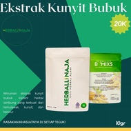 Minuman Ekstrak Kunyit Bubuk Instant Herbal Lambung 50gr Herballin RMIX dengan Temulawak Kunyit Dan 