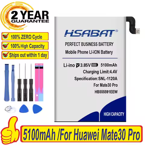 5100mAh Top Brand 100% New HB555591EEW Battery for Huawei Mate30 Pro 5G / Mate 30 pro 5G / Mate30Pro
