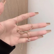 Kalung Rantai Titanium Gold Wanita Korean Style Anti Karat Selamanya / Kalung Wanita Bahan Titanium