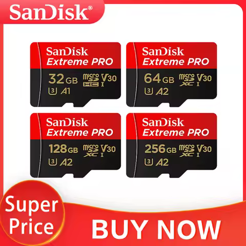 Sandisk Extreme PRO Card 64GB 128GB 256GB A2 Class 10 UHS-I U3 Max Speed Reading 170MB/s V30 32GB A1
