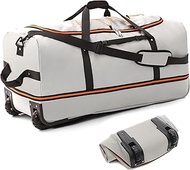 32” Foldable Duffel Bag with 2 Wheels,110L 140L Expandable Rolling Travel Bag with Multiple compartm