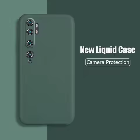 For Xiaomi Mi Note 10 Pro Case Liquid Silicone Soft Matte Cover For Xiaomi Redmi Note 10 Pro Mi Note