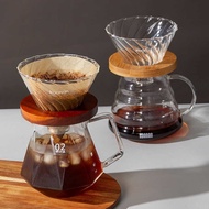 Hand Brew Coffee Set Glass Coffee Filter Cup Hand Brew Pot Coffee Filter Hand Brew Coffee Maker Set