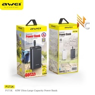 AWEI POLYMER POWERBANK LED 65W (P171K)