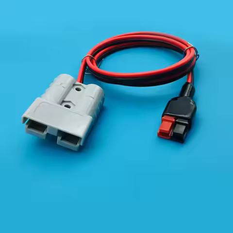 30A Anderson 50A Anderson Plug 15AWG Copper Wire Connector Solar Battery Extension Charging Cable 0.