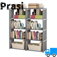 PRASI 5-Tier Book Shelf, Vertical Freestanding 8 Cube Storage, Book Organize Multifunctional Modern 