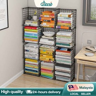 DIY Heavy Duty Steel Wire Modular Shelf Multi-Functional Storage Rack Home Office Rak Grid Besi Book