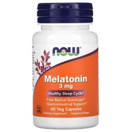 [SG] NOW Foods Melatonin 3mg 60 Veg Caps - Healthy Sleep Cycle (M2)