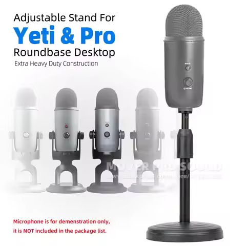 Adjustable Height Tabletop Mic Holder Boom For Blue Yeti & Pro Stand Extending USB Microphone Deskto