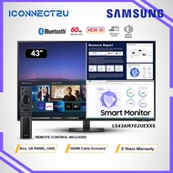 Samsung 43" M7 LS43AM702UEXXS VA UHD HDR10 8ms 60Hz Smart Monitor with Build In Speaker