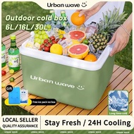 Urban Wave Ice Box Cooler | 6L / 16L / 30L | Portable Camping Cooler Box | Food & Drink Storage | Pi