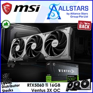 MSI RTX 5060 Ti 16GB Ventus 3X OC (VC 8201 / G506T-16V3C) / RTX 5060 Ti PCI-Express Gaming Graphics 