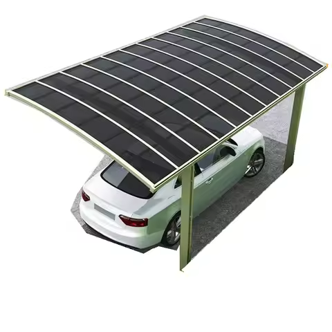 Cantilever Design 6x6 Metal Garage Carpark Structure Aluminium Frame Parking Canopy Carport