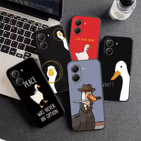 Funny Cartoon Goose Game Soft Phone Case for Xiaomi Poco X5 X6 X7 X8 Pro Max X3 F7 F8 Ultra M8 M7 M6
