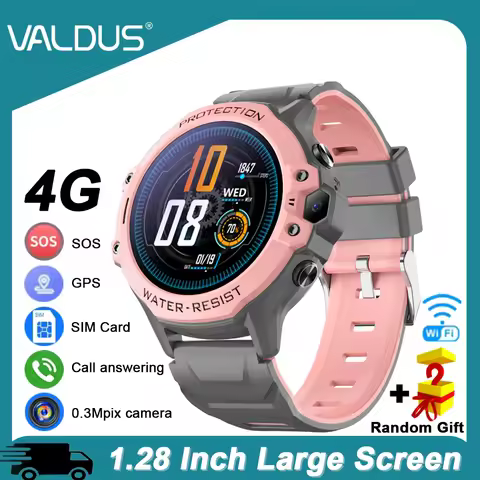 VALDUS 2025 New VK55 4G Children Smartwatch SOS Emergency Call GPS Electronic Fence 0.3 Mpix Camera 