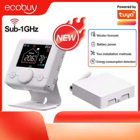 Tuya Smart Wifi Boiler Thermostat Wireless Battery Thermostat WiFi Gas Boiler Digital Temperature Co