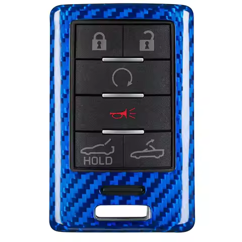 Carbon Fiber Key Fob Cover for Corvette C6 C7 Z06 ZR1 2014-2019 Key Case for Cadillac ATS CTS DTS XT
