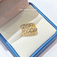 EMAS 375 375 GOLD CINCIN SNAKE SKIN ADJUSTABLE 9K GOLD C9