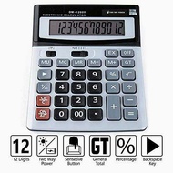 Caxibao DM-1200v Electronic Calculator Portable Solar and Battery Calculator With1 Extra Battery for
